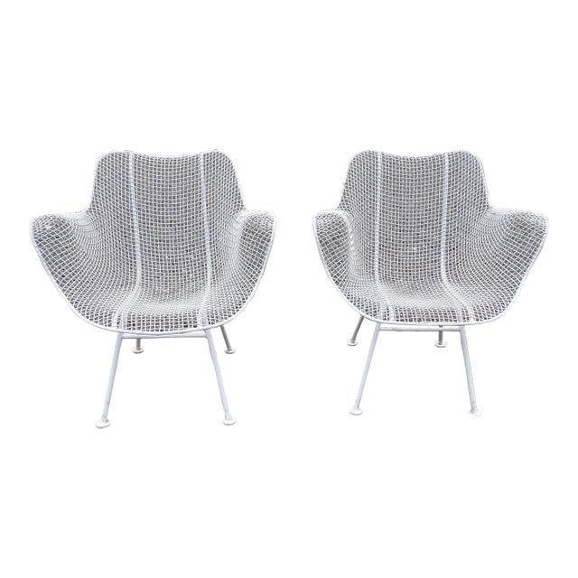 1950s Woodard Sculptura Arm Chairs a Pair Unmarked For Sale