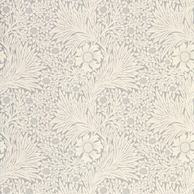 Morris & Co Pure Marigold Wallpaper in Cloud Grey For Sale