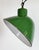 Mid-Century Modern Industrial Green Enamel Factory Pendant Lamp, 1960s For Sale - Image 3 of 17