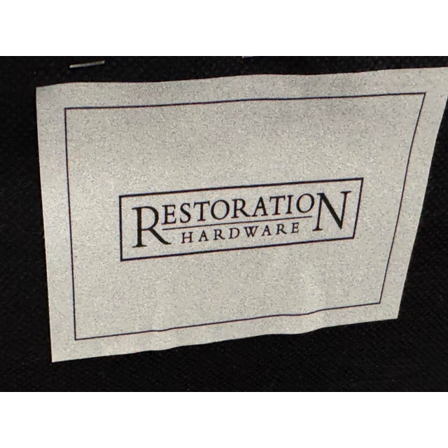 Restoration Hardware Tufted Leather Storage Ottoman For Sale - Image 4 of 12
