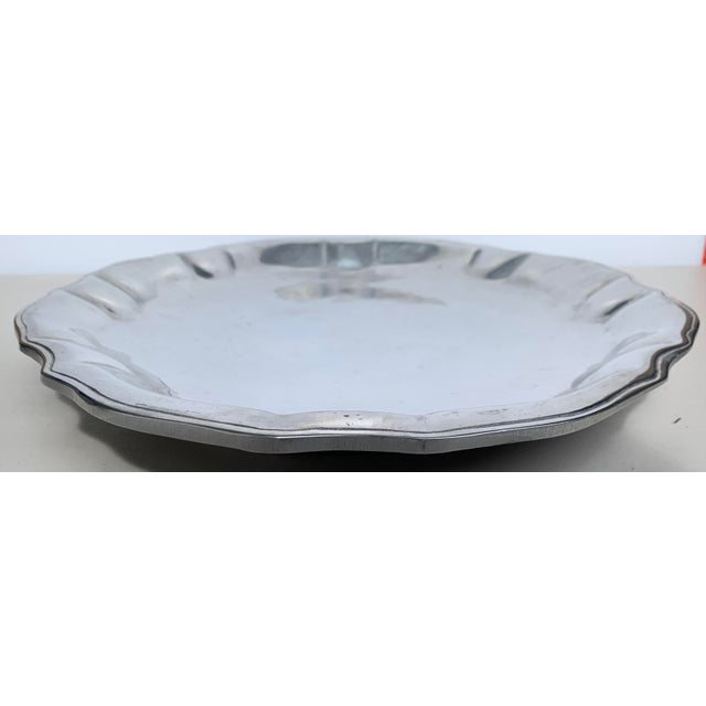 1970s Aluminum Oval Serving Platter For Sale - Image 4 of 6
