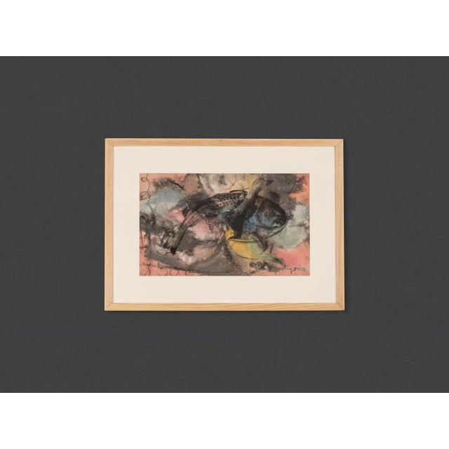 Fish, Watercolor on Paper, Framed For Sale - Image 10 of 10