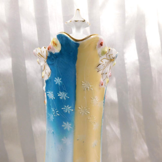 1930s White and Teal Reinhold Schlegelmilch (Rs Prussia) Chocolate Pot # 26879 For Sale In San Francisco - Image 6 of 10