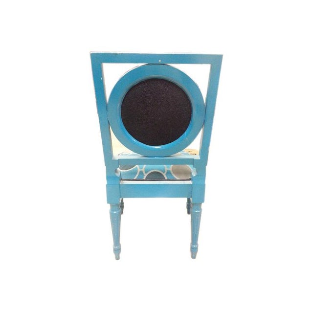 1990s French Laquer Painted Side Chair For Sale - Image 5 of 5