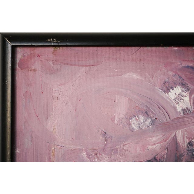 N. Montiel, Abstract Composition, Oil on Canvas For Sale - Image 11 of 13