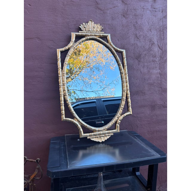 Faux Bamboo Mirror For Sale - Image 4 of 5