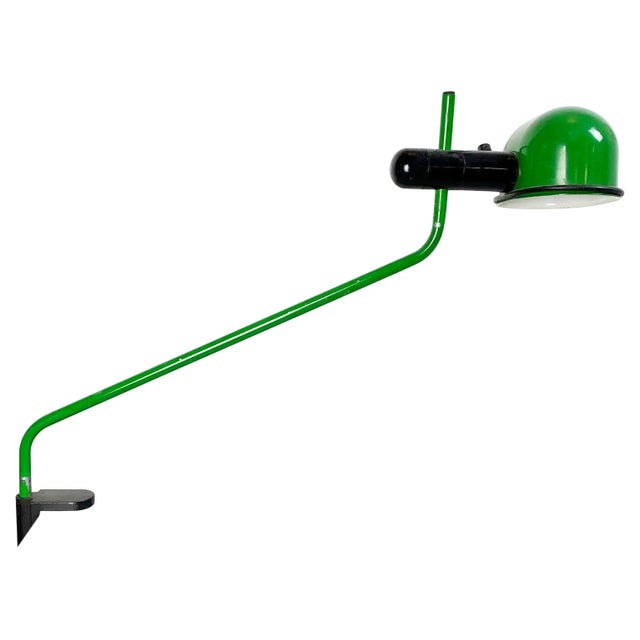 Mid-Century Italian Modern Green Metal Clamp-on Table Lamp, 1980s For Sale - Image 10 of 10