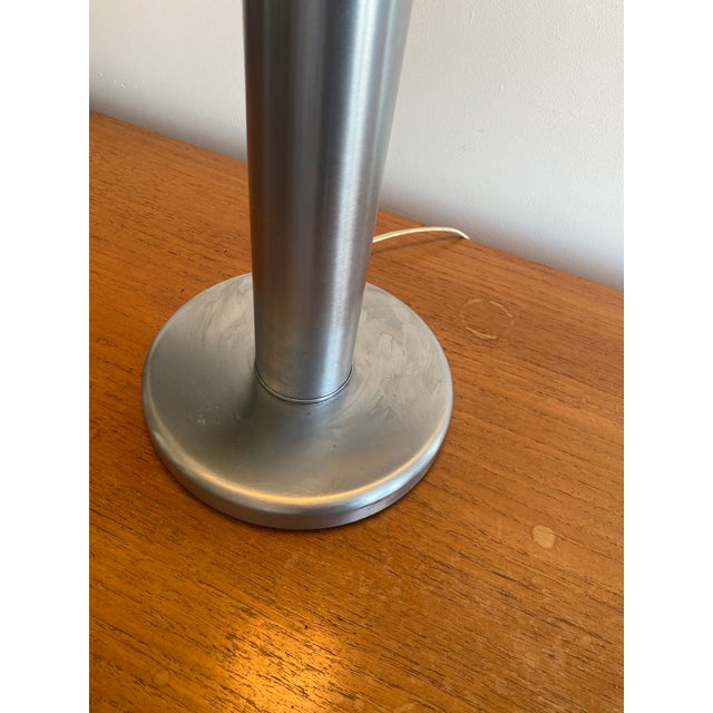 Silver Vintage Nessen Metal Table Lamp For Sale - Image 8 of 15