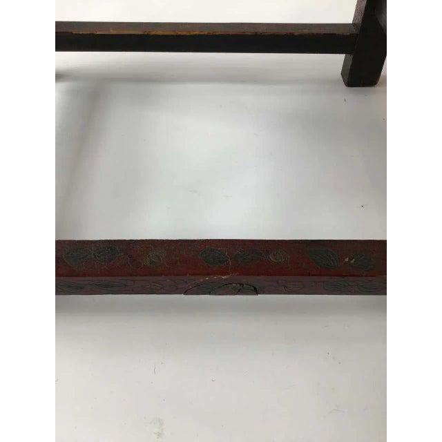 1920s Chinese Scarlet Painted Lacquered Armchair For Sale In New York - Image 6 of 13