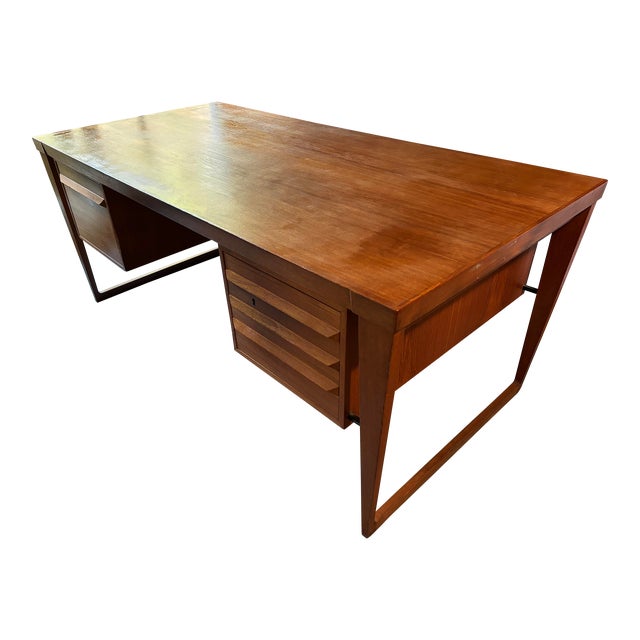 1960s Kai Kristiansen Teak Desk Fm Møbler For Sale
