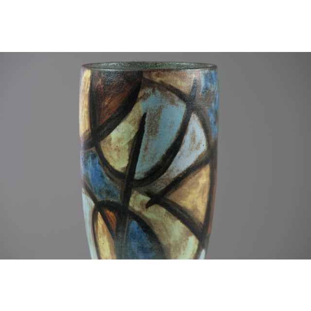 Large Ceramic Vase by Alexandre Kostanda for Vallauris, France, 1950s For Sale - Image 4 of 10
