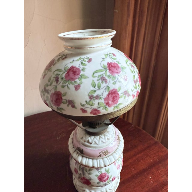 Victorian Vintage, 1960s Victorian Gone With the Wind Style Mini Oil Lamp For Sale - Image 3 of 13