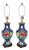 Late 20th Century Chinese Cloisonne Table Lamps With Flowers & Butterfly in Cobalt Blue - a Pair For Sale