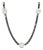 4.55 Carat Black Diamond White Diamond 14 Karat White Gold Necklace For Sale