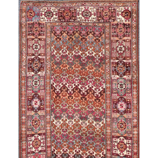 Antique Persian Kurdish Rug With Vibrant Tribal Motifs and Rich Color 4'1 X 9'9 For Sale In Atlanta - Image 6 of 12
