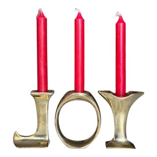 Vintage International Silver Company Solid Brass Candle Holder - Set of 3 For Sale