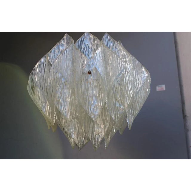Italian Acrylic Glass Ceiling Light, 1970s For Sale - Image 11 of 12