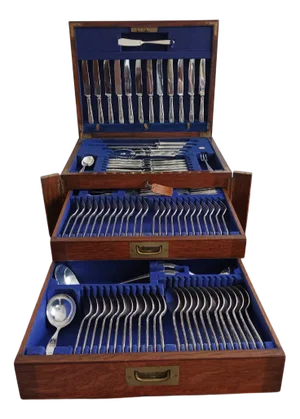 Canteen of Cutlery from Community, 1890s, Set of 96