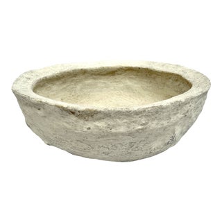 Vintage Handcrafted Paper Mache Bowl For Sale