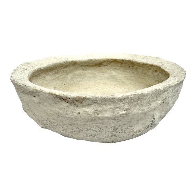 Vintage Handcrafted Paper Mache Bowl For Sale