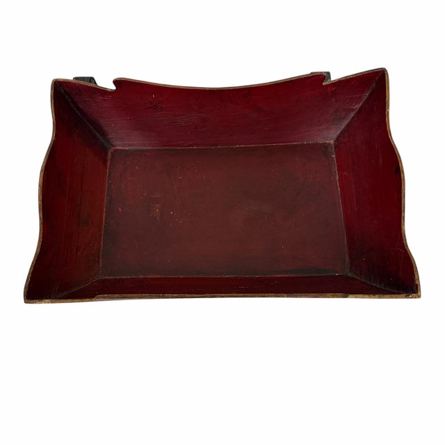 Wood Vintage Large Wood and Decorative Paint Cachepot For Sale - Image 7 of 9