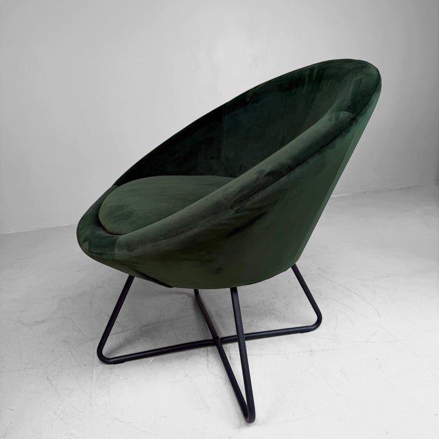 Textile Green Velvet Lucena Lounge Chair, 2000s For Sale - Image 7 of 9