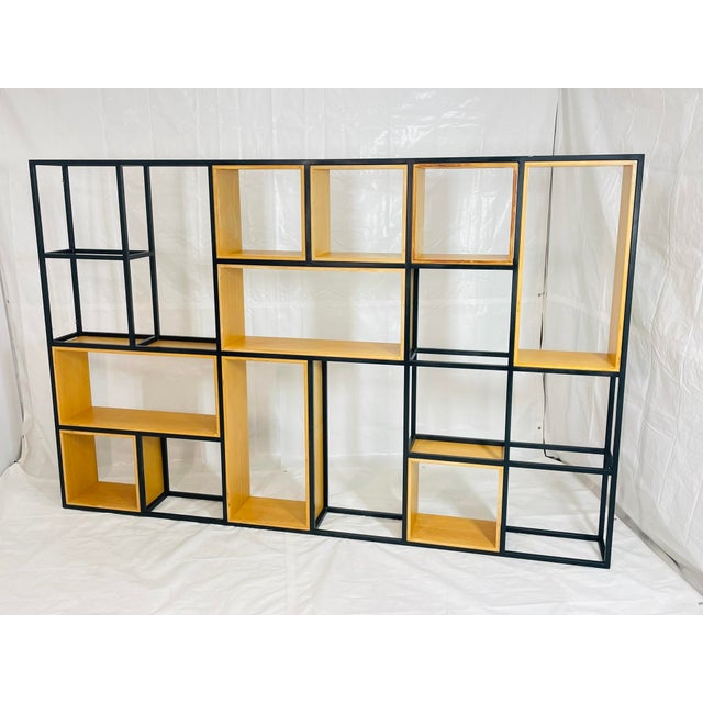 Modern Custom Architectural Metal and Wood Display Cabinet / Bookcase, Usa 1990's For Sale - Image 3 of 18
