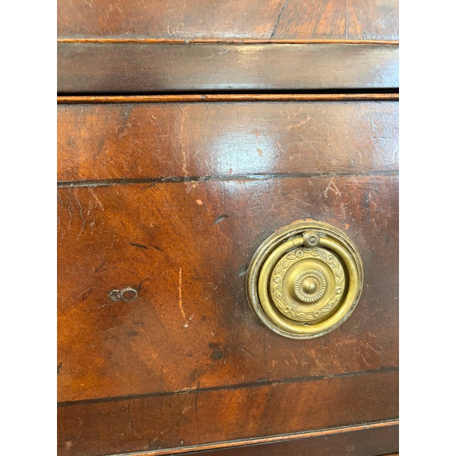 Wood Early 19th Century English Regency Flame Mahogany Linen Press For Sale - Image 7 of 7