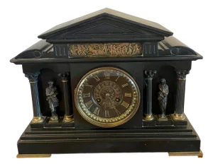 Victorian Marble Mantle Clock, 1860s