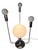 1970s 1970s Space Age Chrome Orbit Table Lamp With Lit Central Globe, in the Manner of Sonneman for George Kovacs For Sale - Image 5 of 8