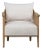 Rattan Upholstered Side Chair For Sale