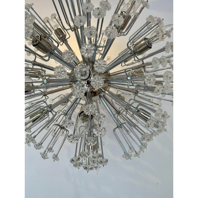 Myran Allan Luxury Lighting Mid-Century Modern Style Chrome Plated Sputnik Chandelier For Sale - Image 4 of 4