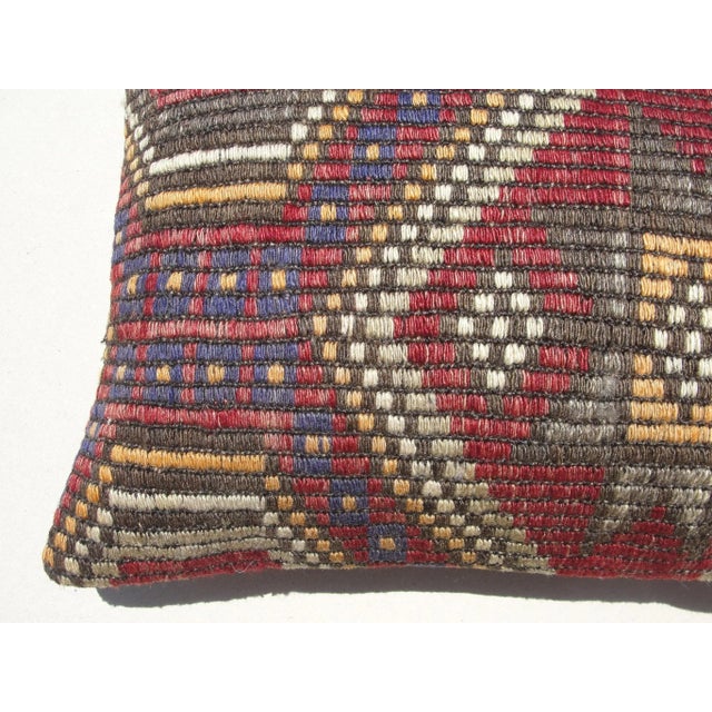 Textile Contemporary Kilim Rug Pillow Cover For Sale - Image 7 of 11