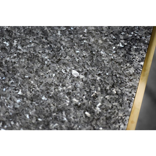 Mid-Century Italian Modern Brass Coffee Table with Stone Top, 1970s For Sale - Image 15 of 18