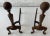 Arts & Crafts Art & Craft Hammered Cast Iron Andirons - A Pair For Sale - Image 3 of 9