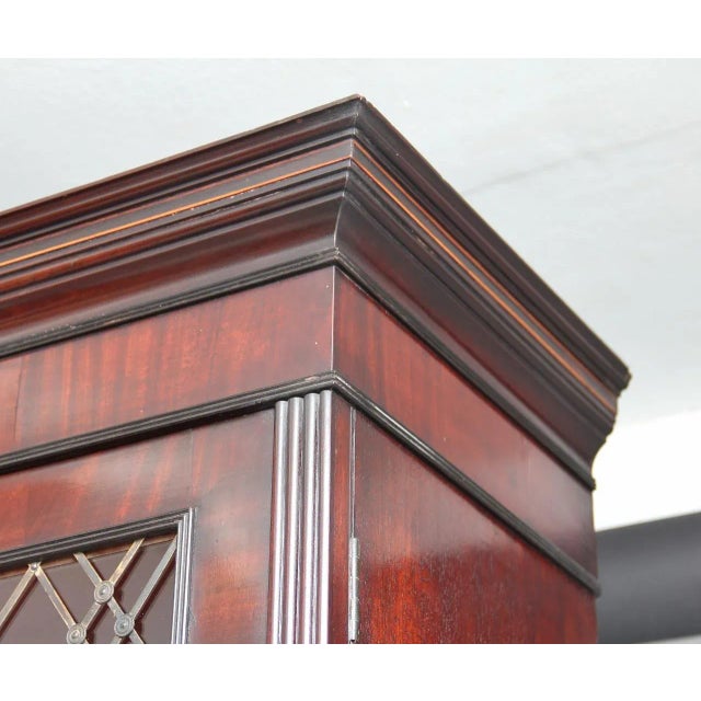 Regency Mahogany Display Cabinet For Sale - Image 9 of 13