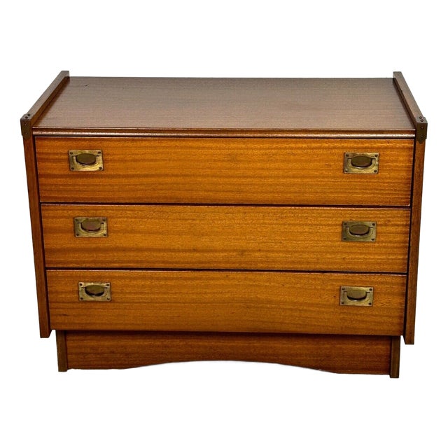 Marine Chest of Drawers in Teak Veneer from Gautier, France, 1960s For Sale