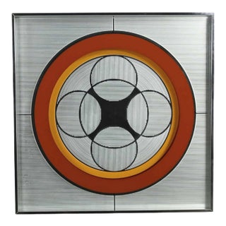 Vintage Modern Mod Op Art or Pop Art Mirror by Greg Copeland Style #1034 For Sale