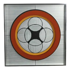 Vintage Modern Mod Op Art or Pop Art Mirror by Greg Copeland Style #1034