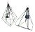Black Modern Hanging Ceiling Chandeliers - a Pair For Sale