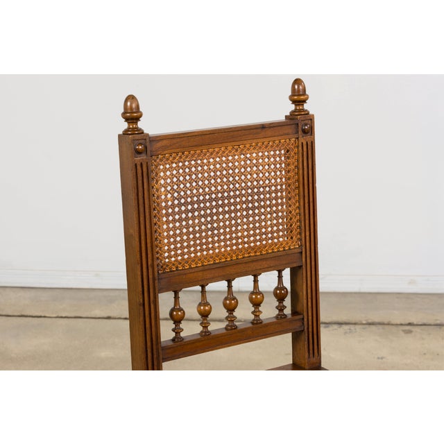 Antique French Henri II Style Walnut Caned Dining Chairs, Set of 8 For Sale In New York - Image 6 of 18