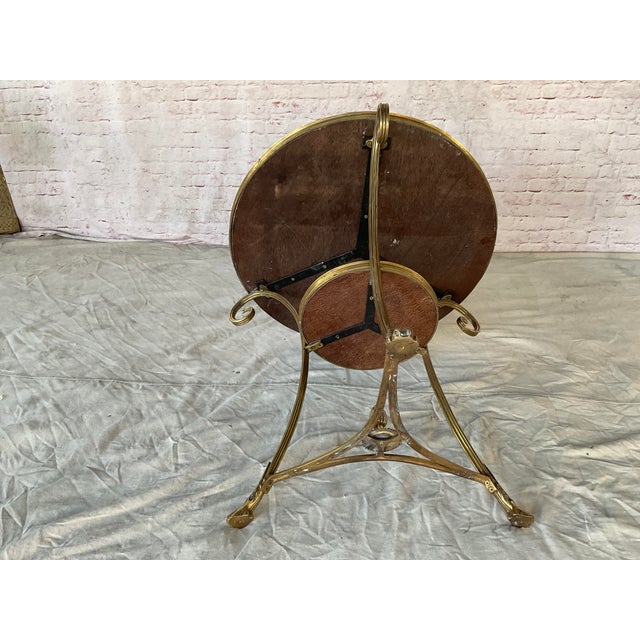 Louis XVI Style Neoclassic Gilt Bronze Black Marble Top Gueridon For Sale - Image 12 of 14