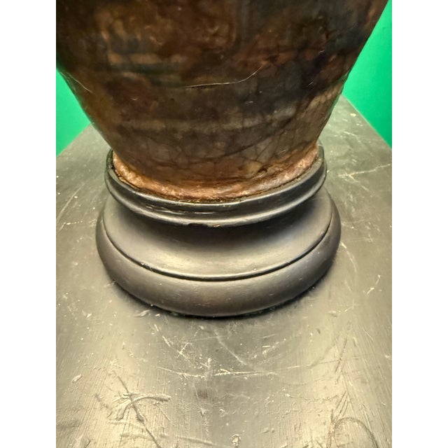 17th Century Persian Fritware Jar Mounted as Lamp For Sale - Image 12 of 12