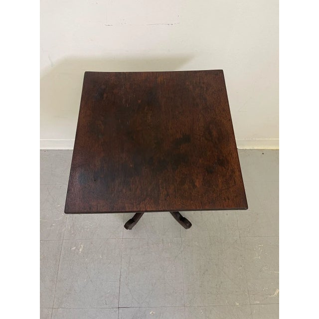 1970s Vintage Victorian Style Accent Table With Carved Wood Legs For Sale In Seattle - Image 6 of 9
