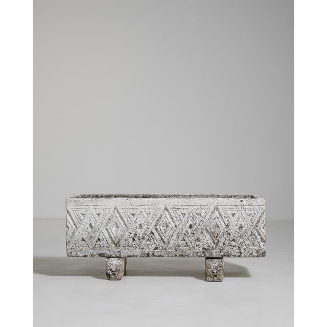 Brutalist Concrete Planter, Antique, France, Circa 1970 For Sale - Image 10 of 10