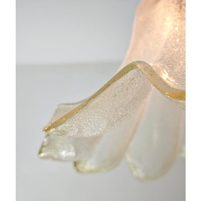 Mid-Century Modern Murano Glass and Brass Pendant Lamp, Italy, 1960s For Sale - Image 4 of 18