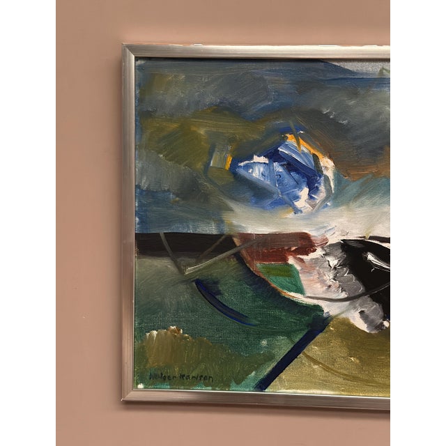 Holger Karlson, Swedish Composition, 1960s, Oil on Canvas, Framed For Sale - Image 12 of 18