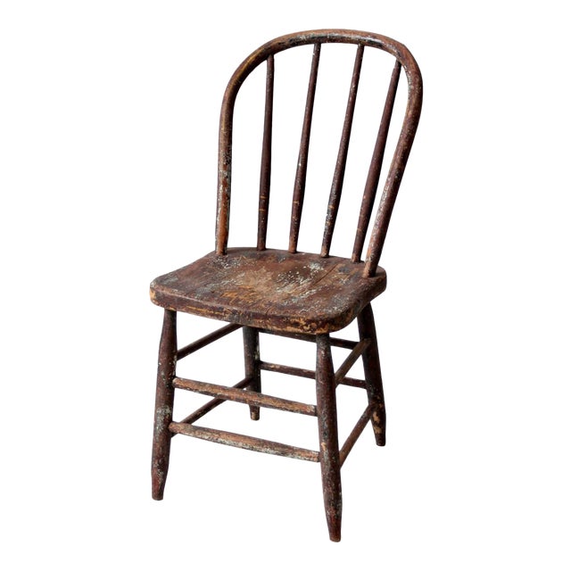 Antique Spindle Back Farmhouse Windsor Dining Chair Chairish