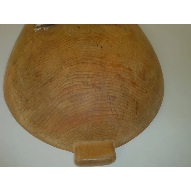 French Country Long Primitive Wood Bread Dough Bowl Oval Trough For Sale - Image 3 of 7