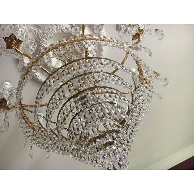 Swarovski Neoclassical Style Possible Swarovski Twelve-Light Tiered Chandelier For Sale - Image 4 of 10